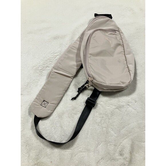 Puma Myriad Sling Bag with Adjustable Shoulder Strap Light Beige Casual Travel - Picture 1 of 8